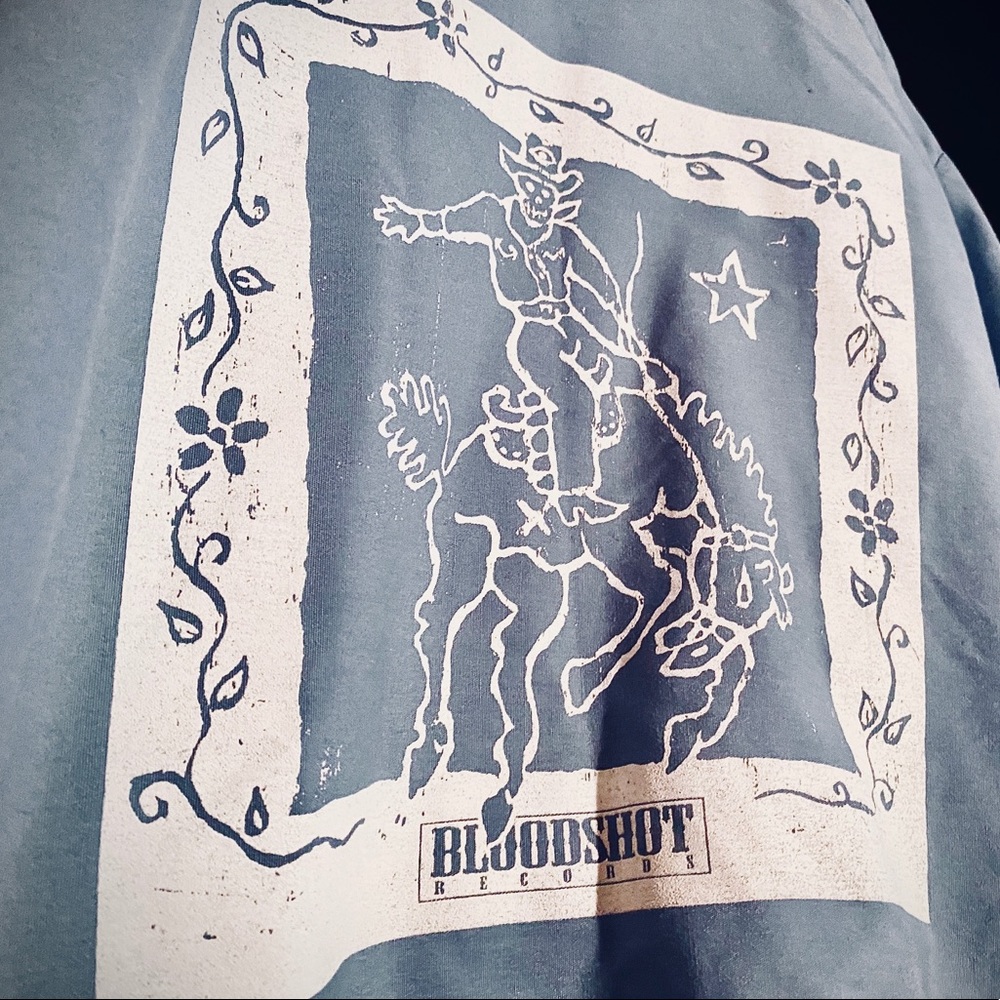 BLOODSHOT RECORDS Work Shirt (One of a Kind!) Short Sleeve (SS) XL
